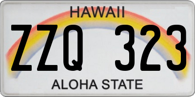 HI license plate ZZQ323