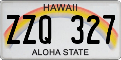 HI license plate ZZQ327