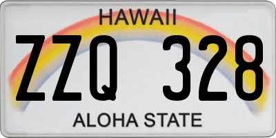 HI license plate ZZQ328