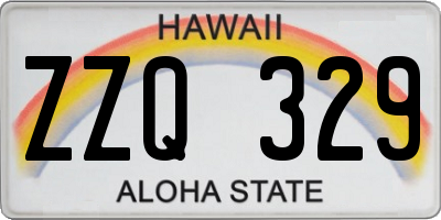 HI license plate ZZQ329