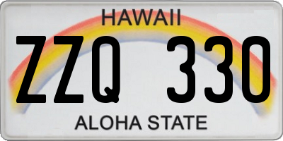 HI license plate ZZQ330