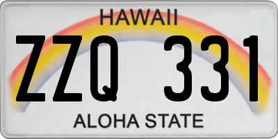 HI license plate ZZQ331