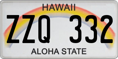 HI license plate ZZQ332