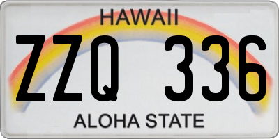 HI license plate ZZQ336