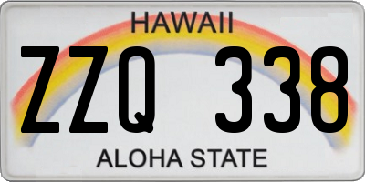 HI license plate ZZQ338