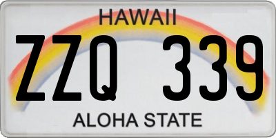 HI license plate ZZQ339