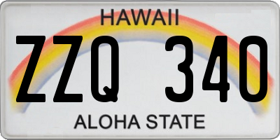 HI license plate ZZQ340