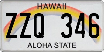 HI license plate ZZQ346