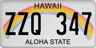 HI license plate ZZQ347