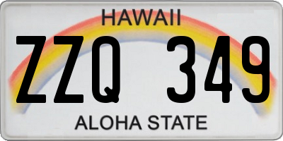 HI license plate ZZQ349