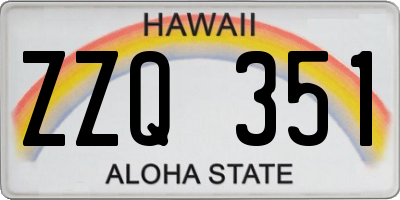 HI license plate ZZQ351