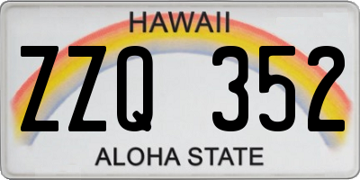 HI license plate ZZQ352