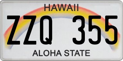 HI license plate ZZQ355