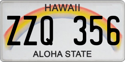 HI license plate ZZQ356