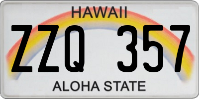 HI license plate ZZQ357