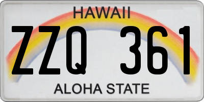 HI license plate ZZQ361