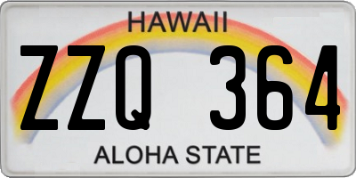 HI license plate ZZQ364