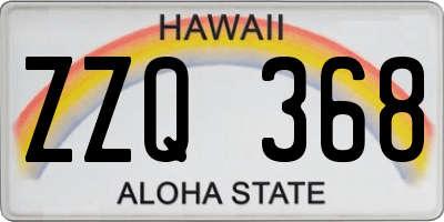 HI license plate ZZQ368