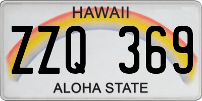 HI license plate ZZQ369