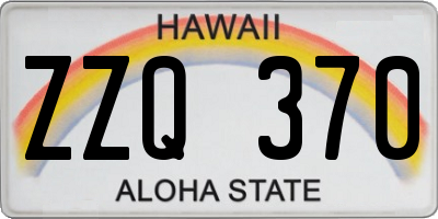 HI license plate ZZQ370