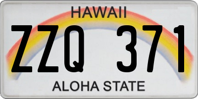 HI license plate ZZQ371