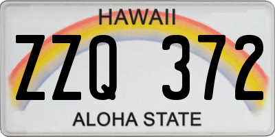 HI license plate ZZQ372