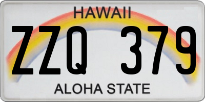 HI license plate ZZQ379