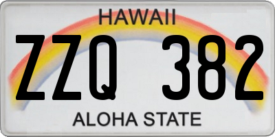 HI license plate ZZQ382