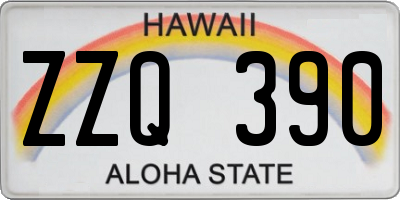 HI license plate ZZQ390