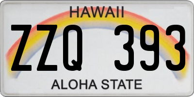 HI license plate ZZQ393