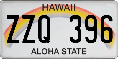 HI license plate ZZQ396