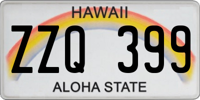 HI license plate ZZQ399