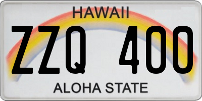 HI license plate ZZQ400