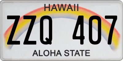 HI license plate ZZQ407