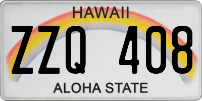 HI license plate ZZQ408