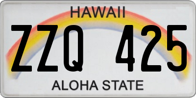 HI license plate ZZQ425