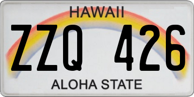 HI license plate ZZQ426