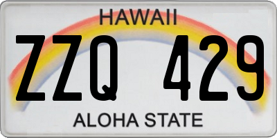 HI license plate ZZQ429