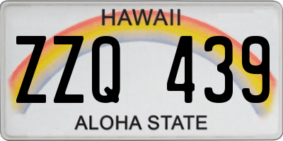 HI license plate ZZQ439