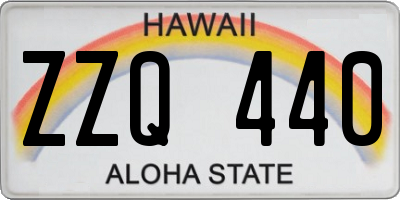 HI license plate ZZQ440