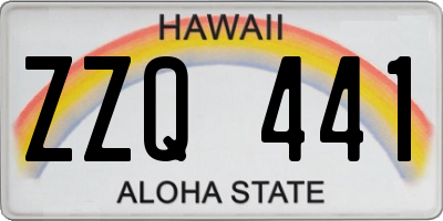 HI license plate ZZQ441