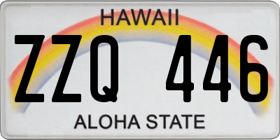 HI license plate ZZQ446