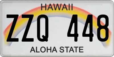 HI license plate ZZQ448