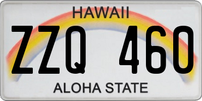 HI license plate ZZQ460