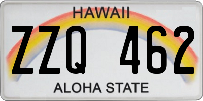 HI license plate ZZQ462