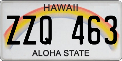 HI license plate ZZQ463