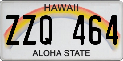 HI license plate ZZQ464