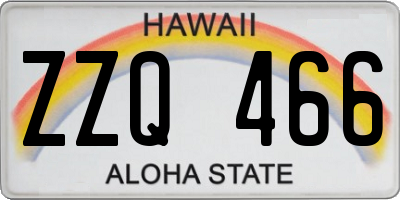 HI license plate ZZQ466