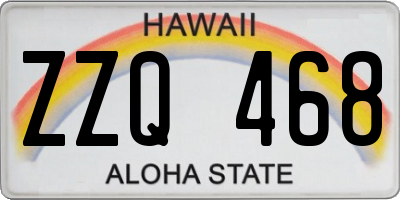 HI license plate ZZQ468