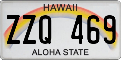 HI license plate ZZQ469